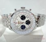 Breitling 1884 Chronometre Navitimer Stainless Steel White Watches 46mm-Best Breitling Replica Watches